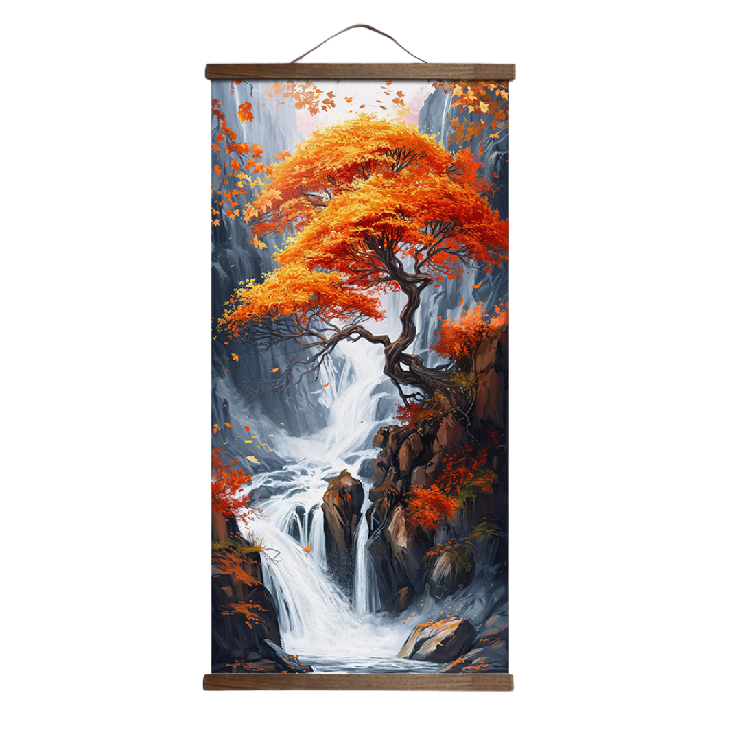 Fall, Waterfall Scroll